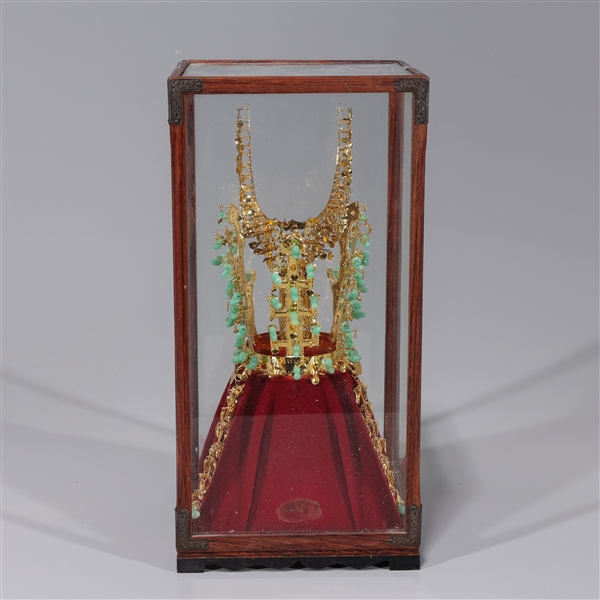 Appraisal: Korean gold plated metal crown with accent jewels of unknown