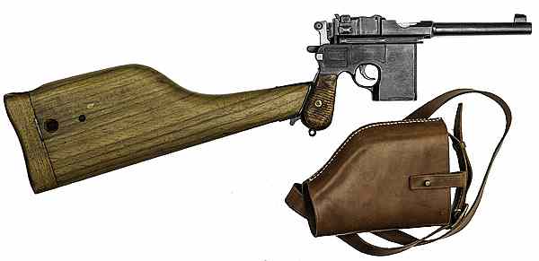 Appraisal: Chinese Copy of a Mauser Broomhandle Semi-Auto Pistol ACP cal