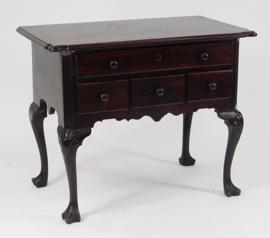 Appraisal: C PHILADELPHIA QUEEN ANNE LOWBOY DRESSING TABLE Pennsylvania th CenturyDiminutive