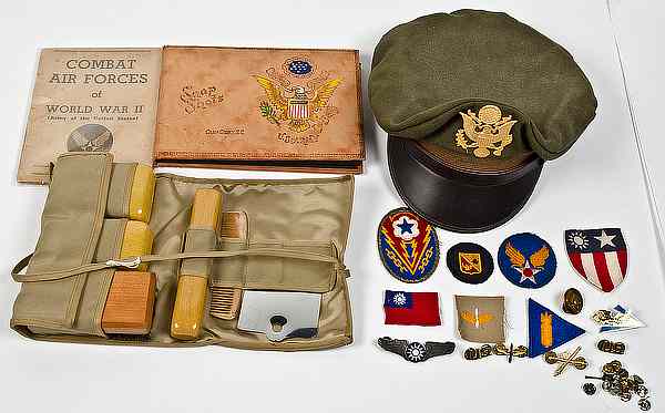 Appraisal: US WWII Military Items Lot of Five Lot includes US