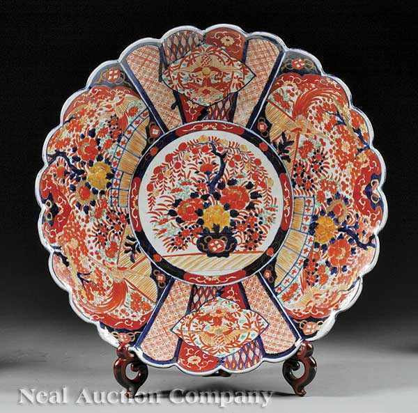 Appraisal: A Monumental Japanese Imari Porcelain Charger probably Meiji Period -