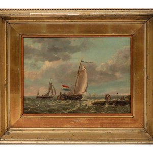 Appraisal: Abraham Hulk I British - Ships at Sea oil on