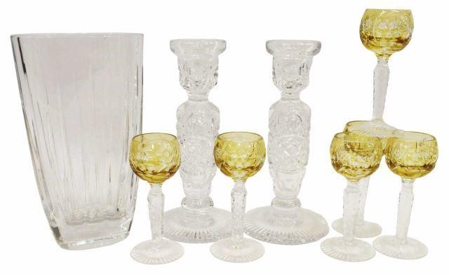 Appraisal: lot of Cut crystal stemware including yellow cut to clear