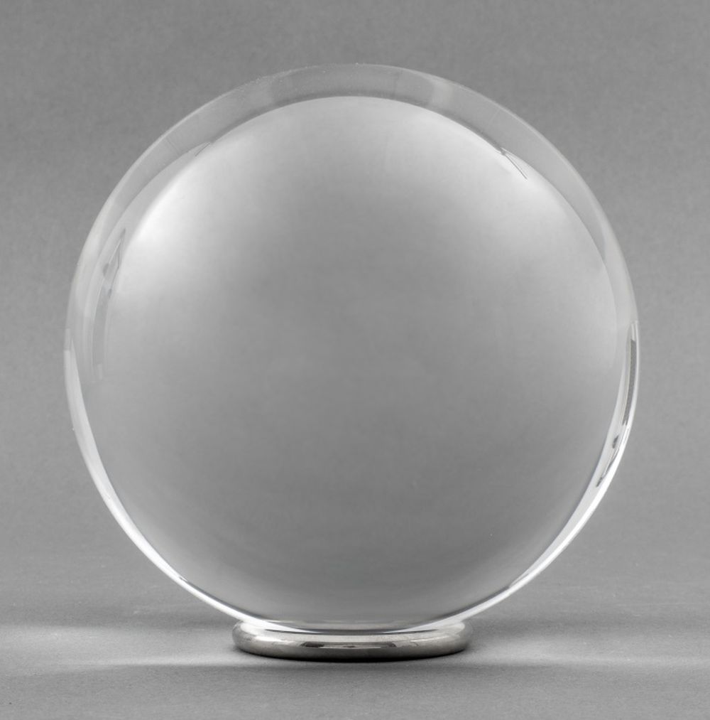 Appraisal: BACCARAT CRYSTAL BALL ON STAND Large Baccarat crystal ball on