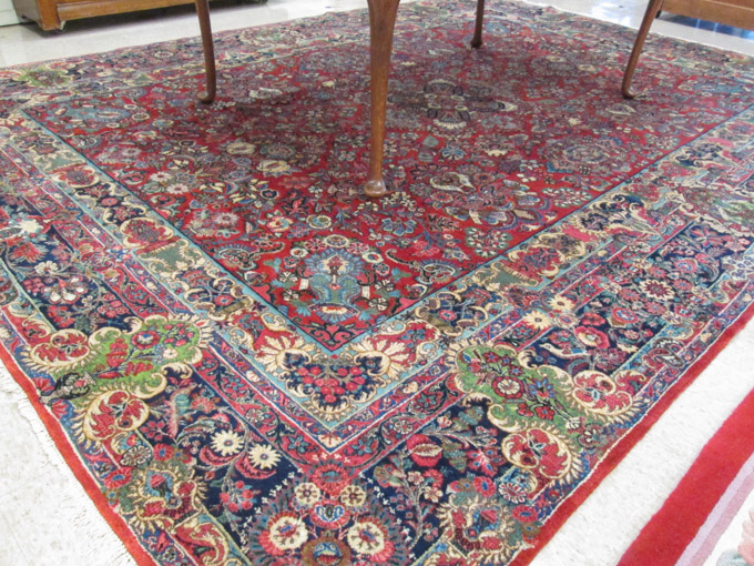 Appraisal: SEMI-ANTIQUE PERSIAN QAZVIN KAZVIN CARPET Qazvin Province northwest Iran floral