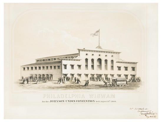 Appraisal: ROSENTHAL L N lithographer Philadelphia Wigwam for the Johnson Union