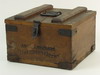 Appraisal: BOX - A metal bound butter carrier box with iron