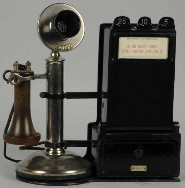 Appraisal: Western Electric B Phone with Coin Collector Circa nickel candlestick