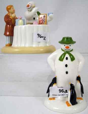 Appraisal: Coalport Snowman figures Snowman with his Freinds and Sitting Pretty