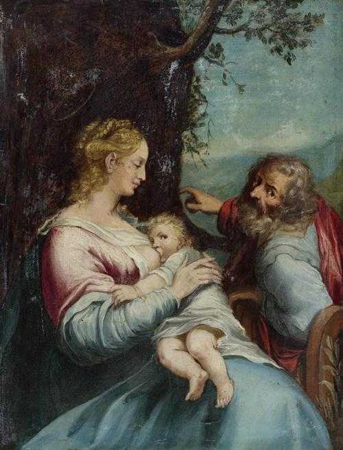 Appraisal: BAROCCI FREDERICO Urbino th century follower The Holy Family resting