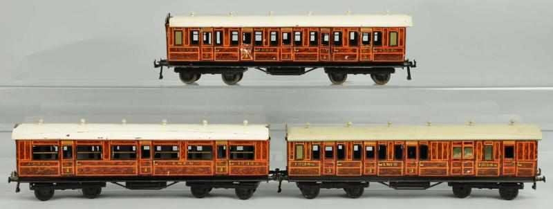 Appraisal: Lot of Lithographed Bing Passenger Cars Description German Marked LNER