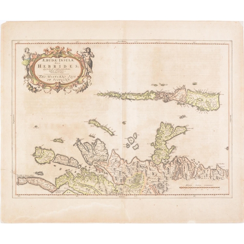 Appraisal: Joan Blaeu - Hebrides double page engraved map from Blaeu's