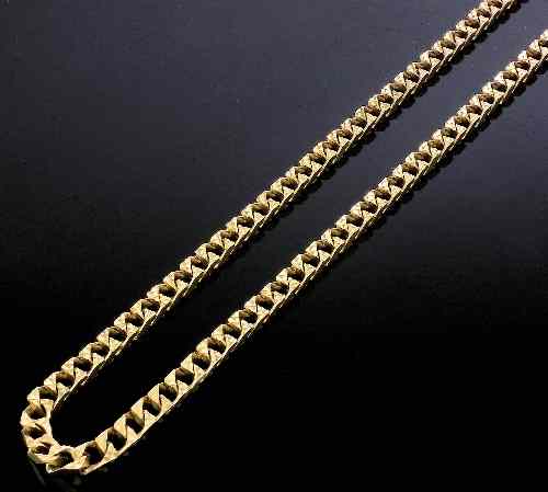 Appraisal: A modern ct gold m chain link necklace composed of