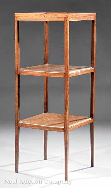 Appraisal: An Antique English Mahogany tag re three tiered square shelves