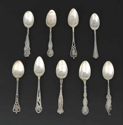 Appraisal: A Collection of Silver Spoons Each of a different design