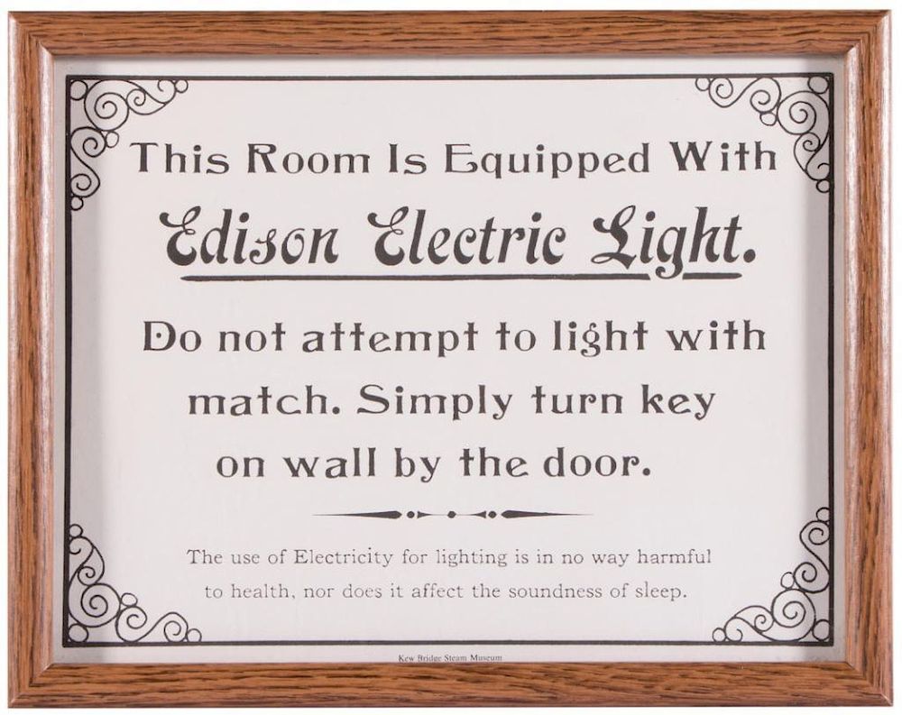 Appraisal: Kew Bridge Steam Museum sign An Edison Electric Light sign