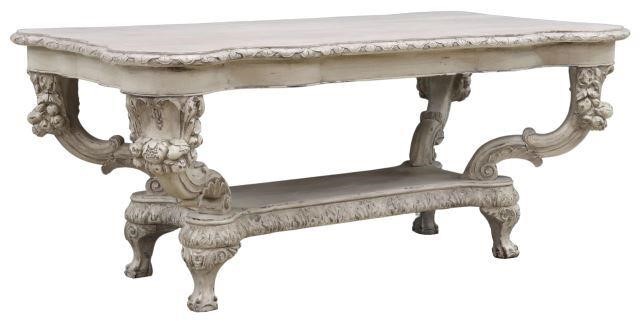 Appraisal: Italian table in a later painted finish th c richly