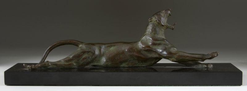 Appraisal: Bronze by Anna Hyatt Huntington Am - Yawning Tiger bronze