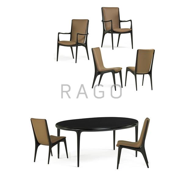 Appraisal: VLADIMIR KAGAN Assembled dining set Condition Report All chairs refinished