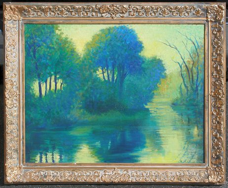 Appraisal: CHRUSCICKI Eugene European th C Impressionist Stream Scene OIL C