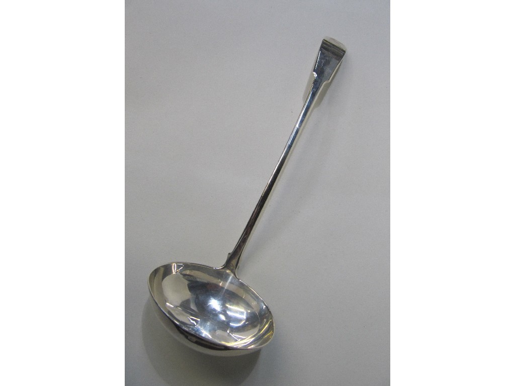 Appraisal: George III silver soup ladle Edinburgh