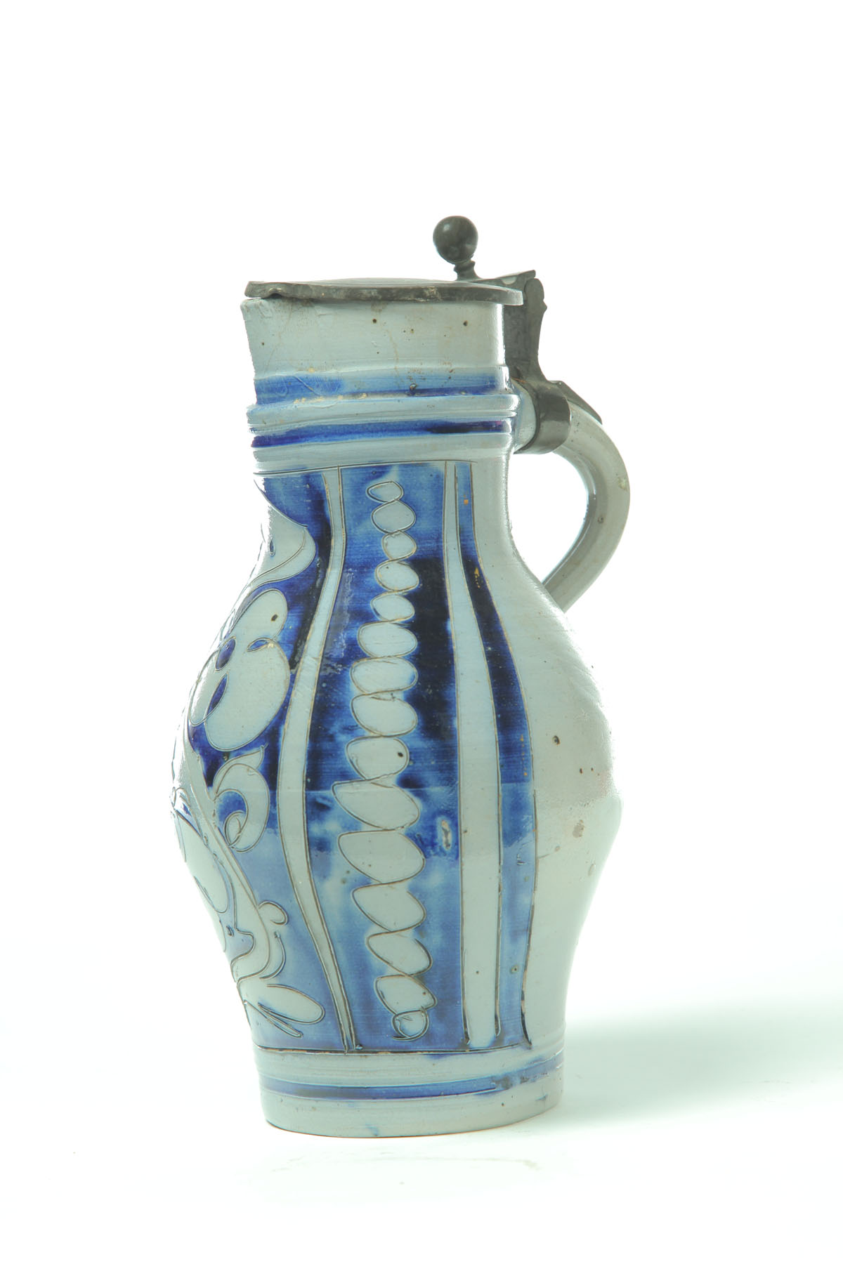 Appraisal: WESTERWALD PITCHER Germany late th century Stoneware with incised and