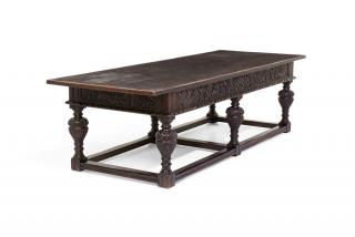 Appraisal: A JACOBEAN STYLE OAK REFECTORY TABLE th century The refectory