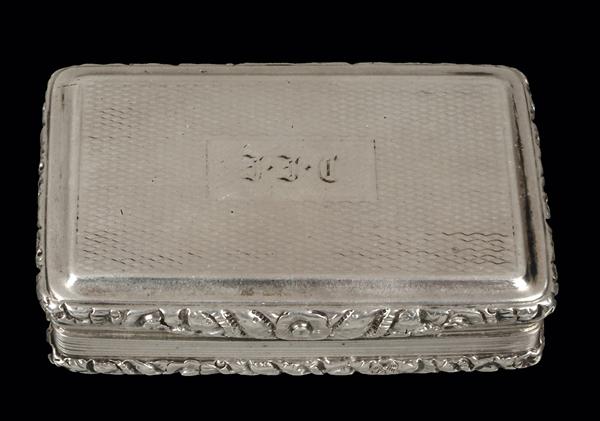 Appraisal: A George IV silver large rectangular vinaigrette by John Shaw