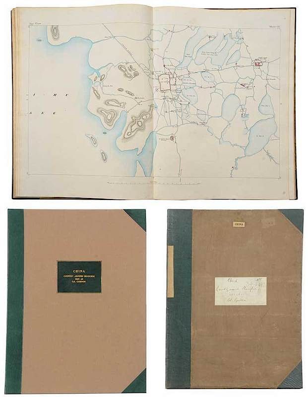 Appraisal: Rare Military Map Portfolio of Shanghai British Military Plan of