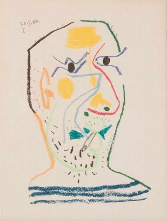 Appraisal: Pablo Picasso Spanish - Head of a Man from the