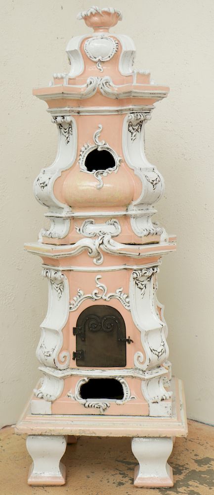 Appraisal: Antique Continental Glazed Ceramic Stove Antique Continental Glazed Ceramic Stove