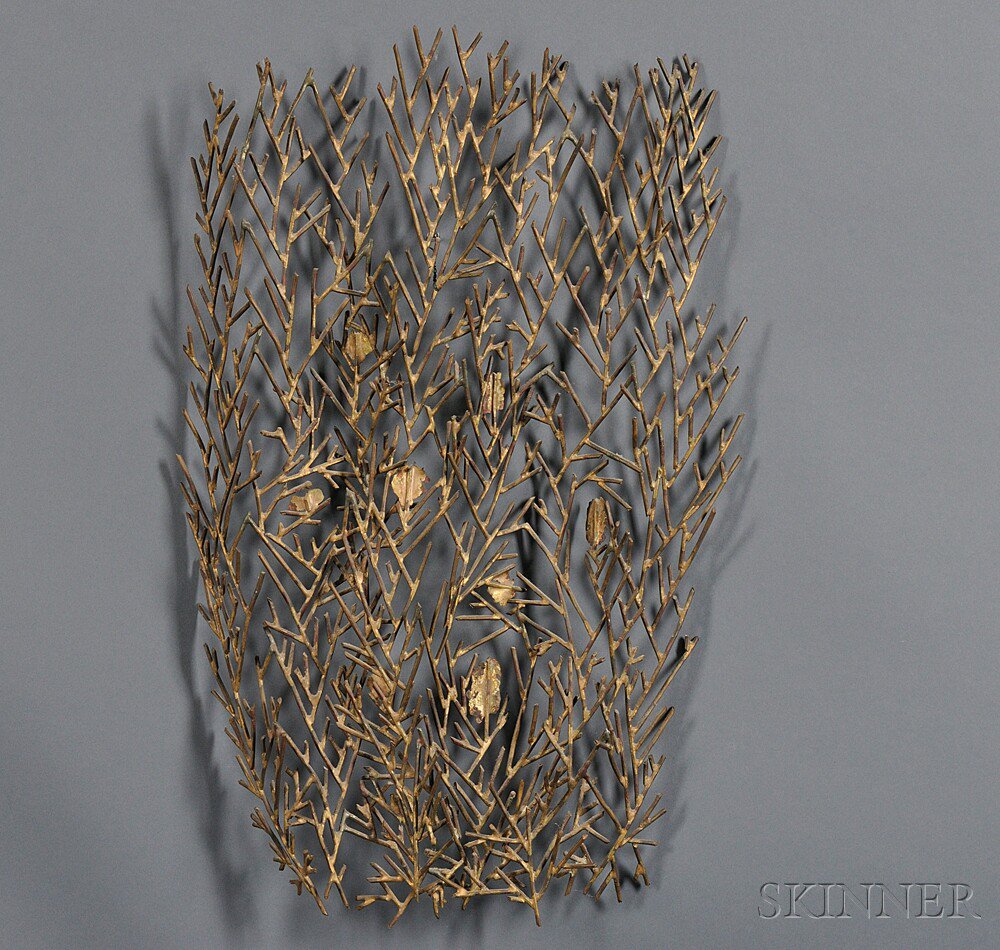 Appraisal: Richard Filipowski - Wall Sculpture Metal Massachusetts Stylized branch composition