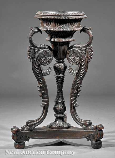 Appraisal: An Italian Carved Jardini re central urn on baluster pedestal