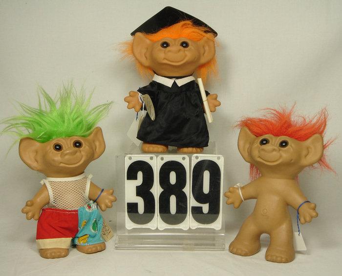 Appraisal: Lot of vintage trolls inches tall approx all Uneeda trolls