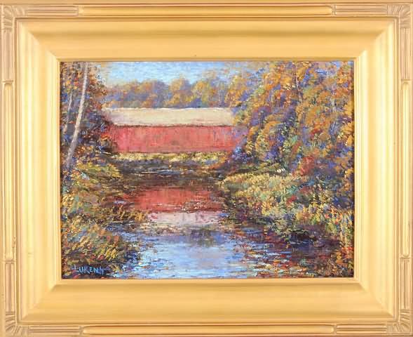 Appraisal: Bridge at Tohickon oil on canvas x SLL Lukens titled