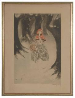 Appraisal: Louis Icart French - Le Chaperon Rouge Red Riding Hood