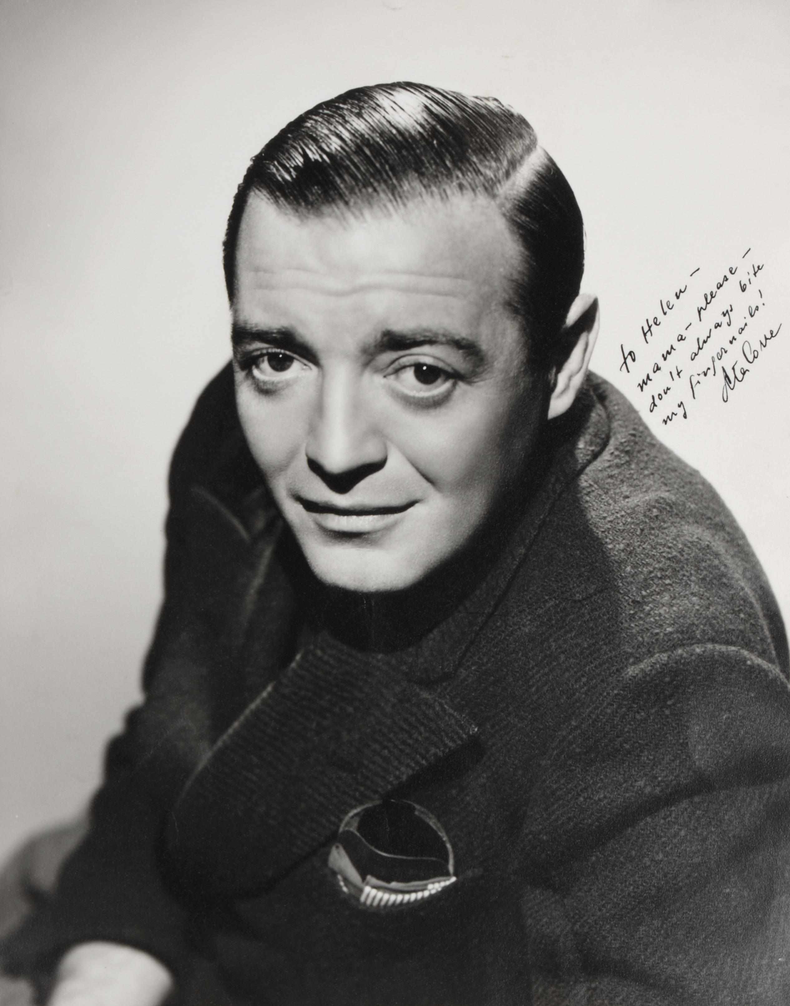 Appraisal: LORRE PETER - Photograph Signed ''Peter Lorre'' by inch silver