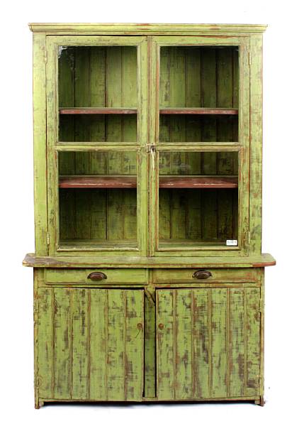 Appraisal: A Neoclassical style paint decorated display cabinet height ft in