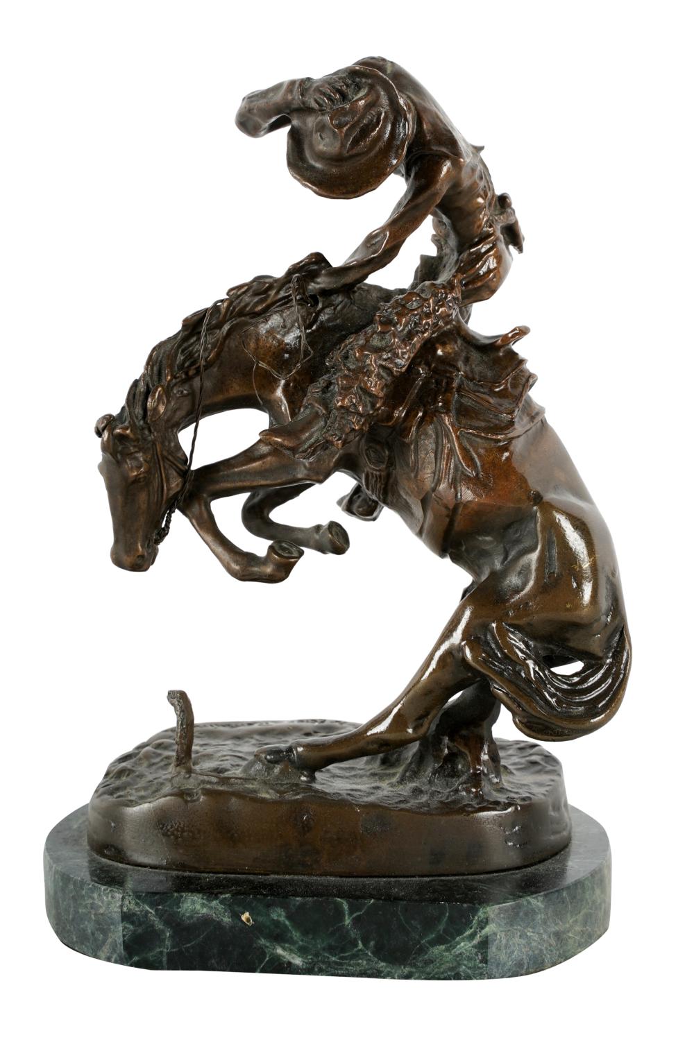 Appraisal: AFTER FREDERIC REMINGTON RATTLESNAKE signed in casting on a marble