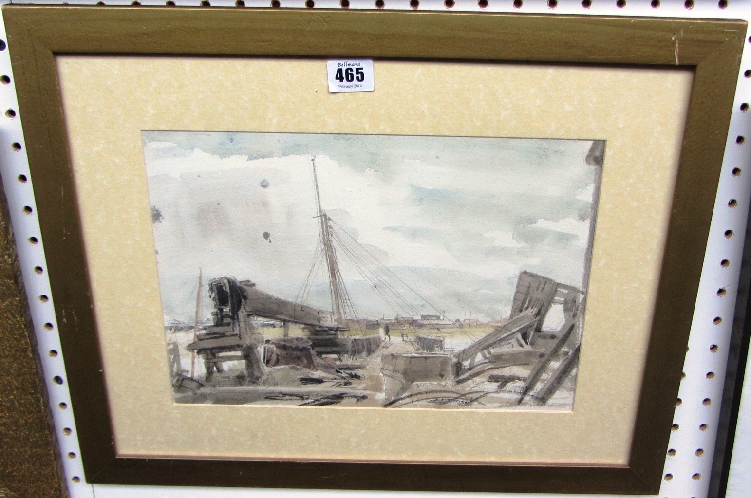 Appraisal: Sir Walter Westley Russell - Masts and spurs Shoreham watercolour