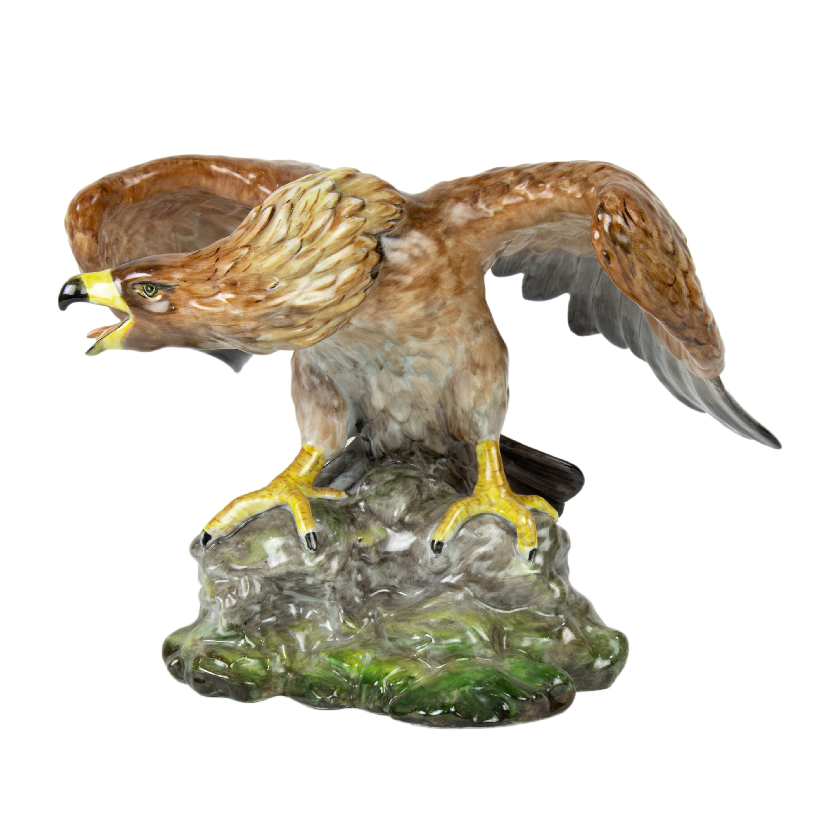 Appraisal: A LIMOGES PORCELAIN MODEL OF AN EAGLE A large Limoges