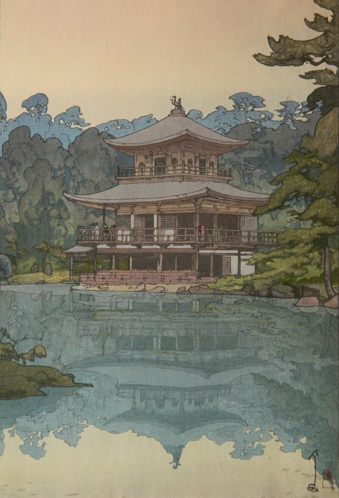 Appraisal: Hiroshi Yoshida woodblock Hiroshi Yoshida Japanese - - ''Kinkaku''- woodblock