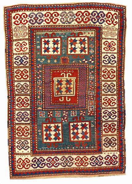 Appraisal: A Kazak rug Caucasus circa size approximately ft in x