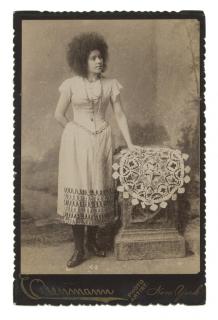 Appraisal: Paper Cutting Sideshow Act Cabinet Card New York Eisenmann ca