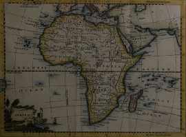 Appraisal: Kitchin Thomas Map of Africa hand coloured engraved map small