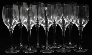 Appraisal: ORREFORS 'ILLUSION' WINE GLASSES SET OF NINE ORREFORS 'ILLUSION' WINE