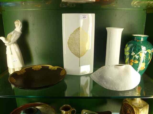 Appraisal: A ROSENTHAL 'S STUDIO LINE WHITE GROUND VASE decorated with