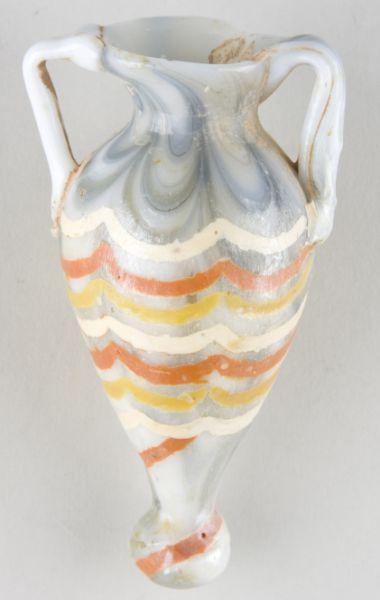 Appraisal: Hellenistic Core-Formed Glass Amphoriskos eastern Mediterranean rd - st century