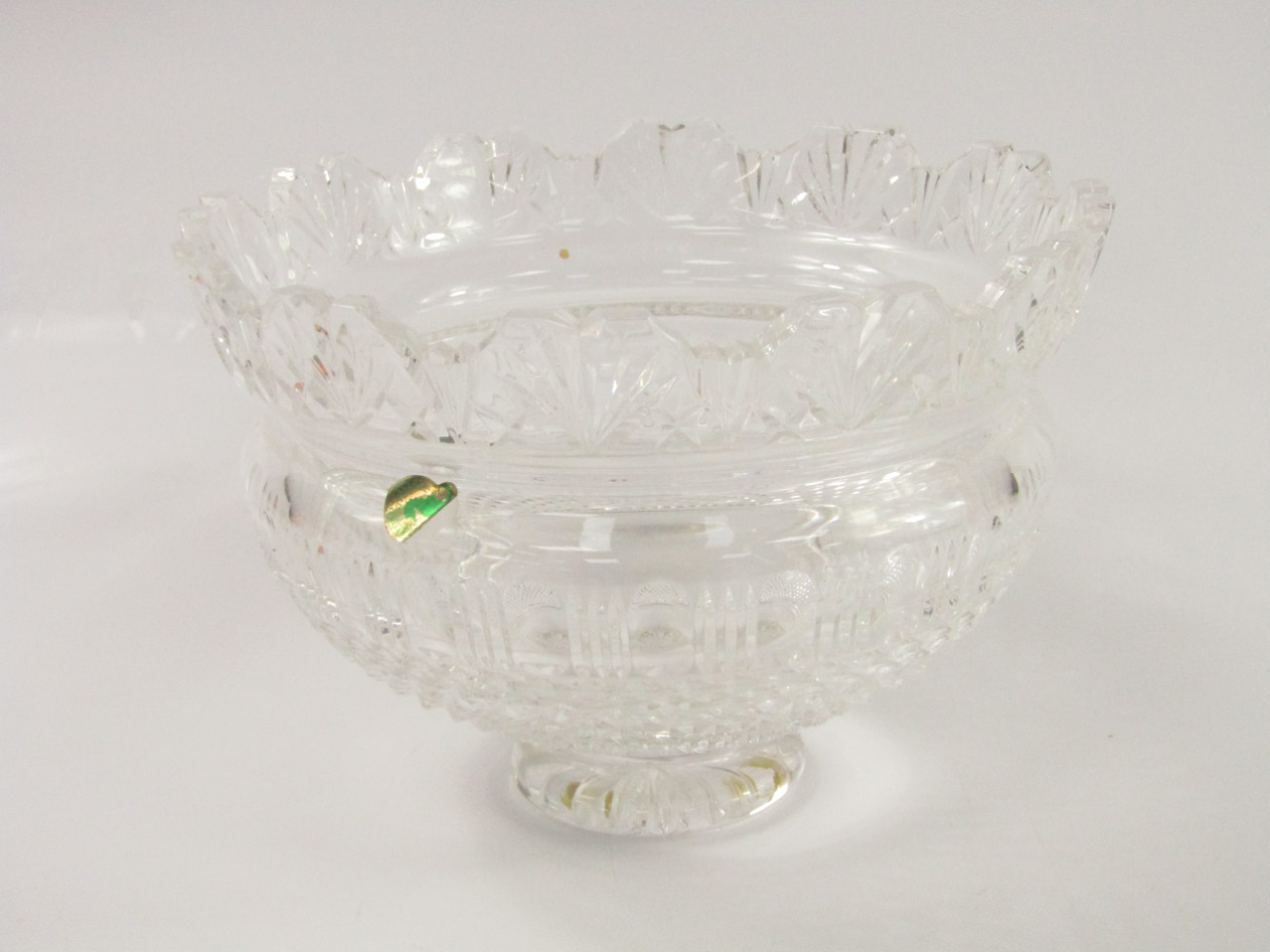 Appraisal: A Waterford cut glass bowl decorated in the Kings pattern