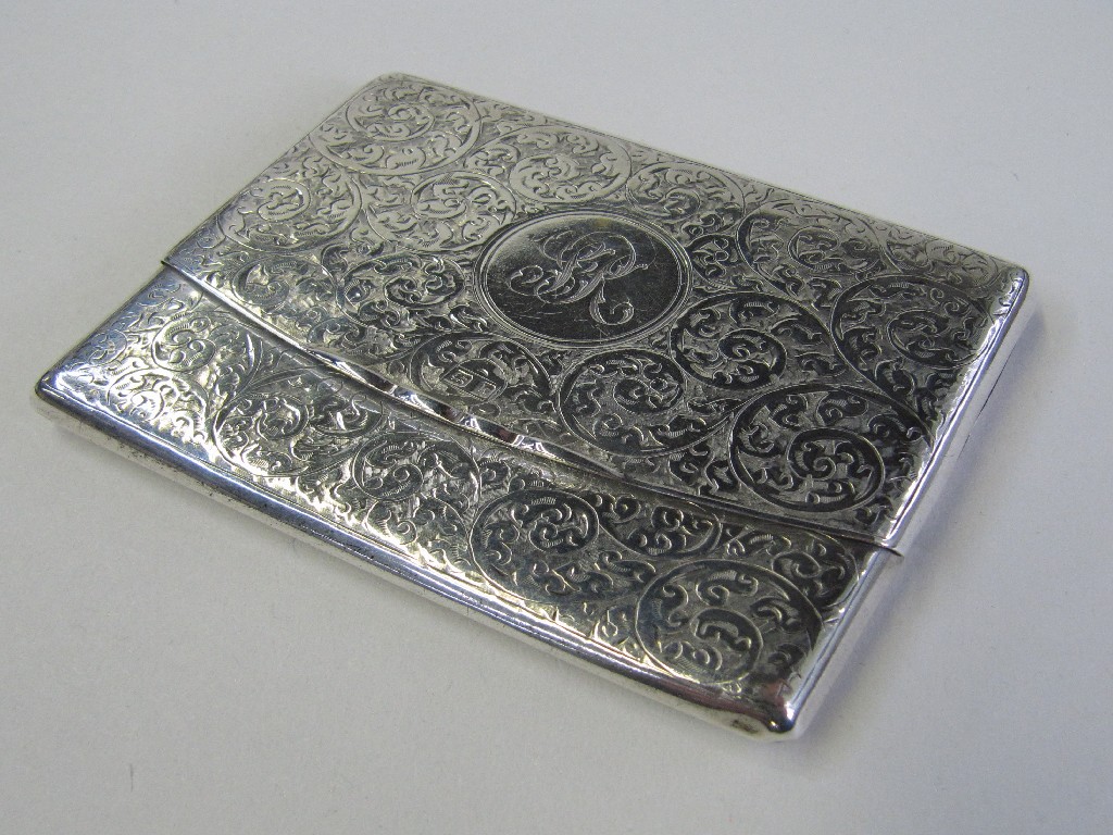 Appraisal: Silver card case Birmingham